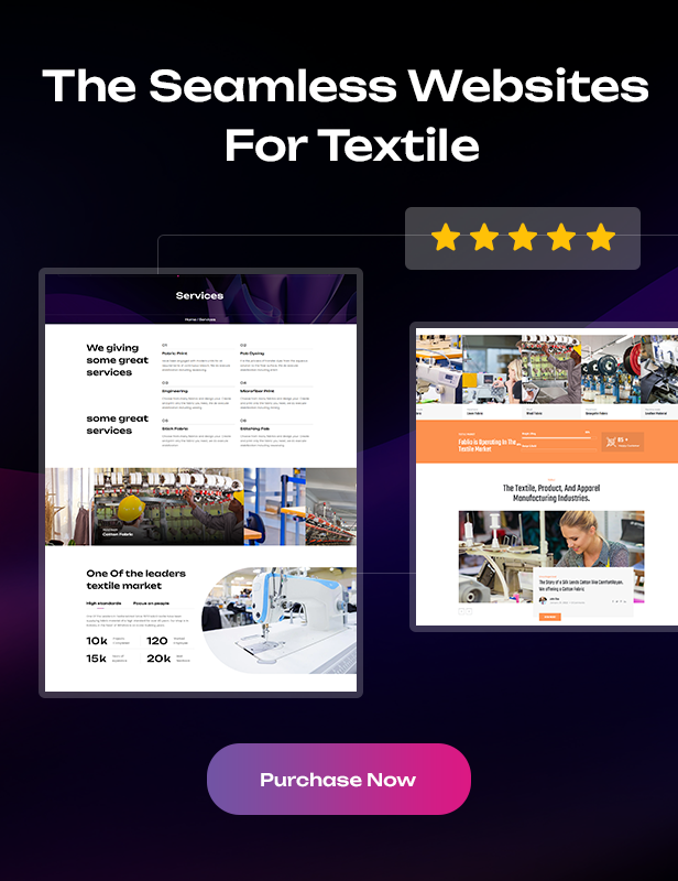 Fablio - Textile Industry WordPress Theme + RTL